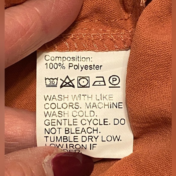 Paper Bag Waist Drawstring Slant Pocket Shorts - Size 1XL - Picture 6 of 6